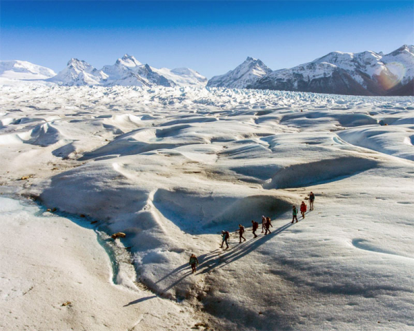 Caminata sobre el hielo